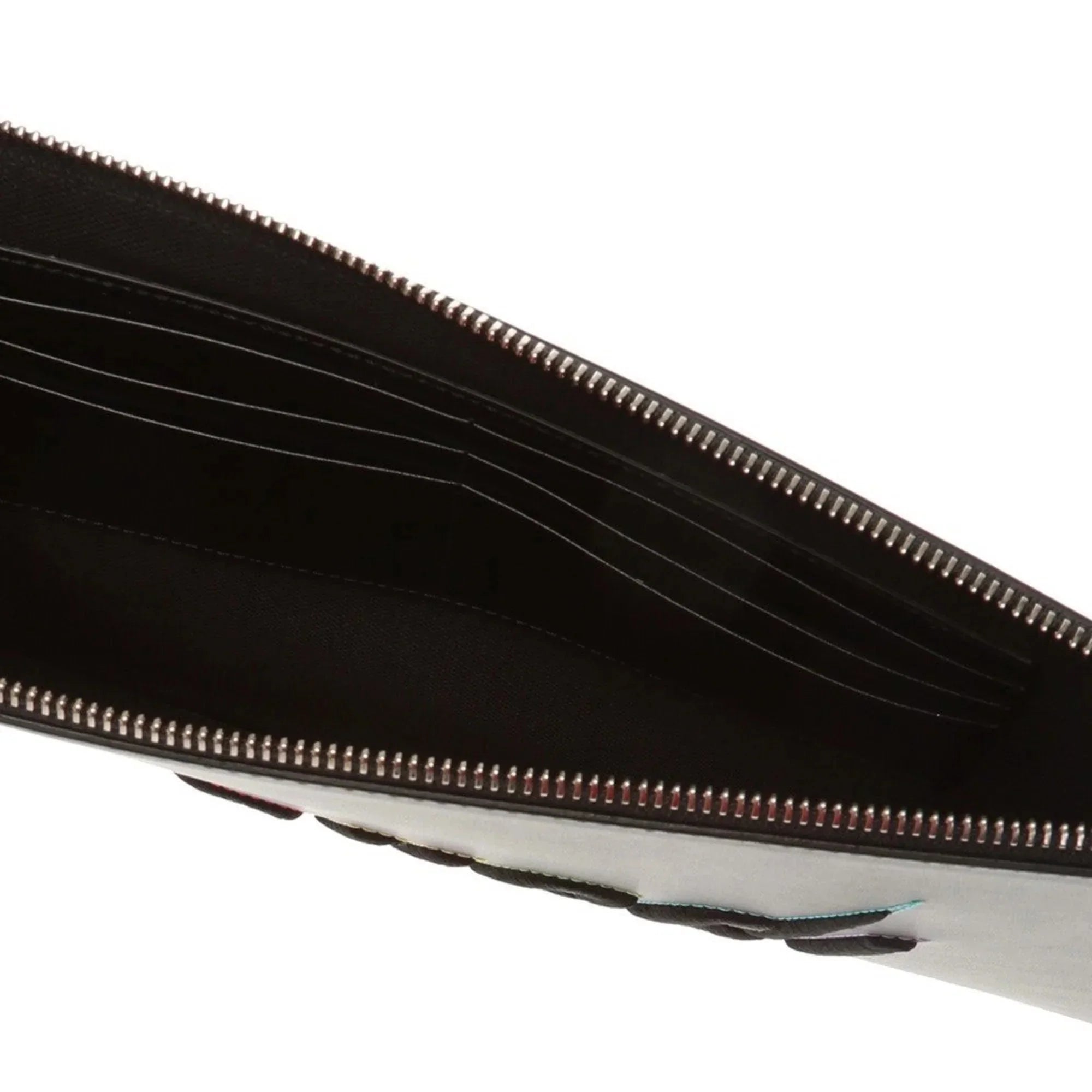 New Gucci Blade Embroidered Black Leather Pouch Wristlet Bag 597678