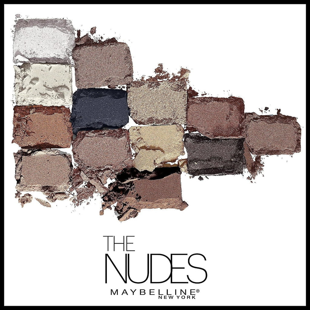 Maybelline The Nudes Eyeshadow Palette Makeup, 12 Pigmented Matte  and  Shimmer Shades, Blendable Powder, 1 Count