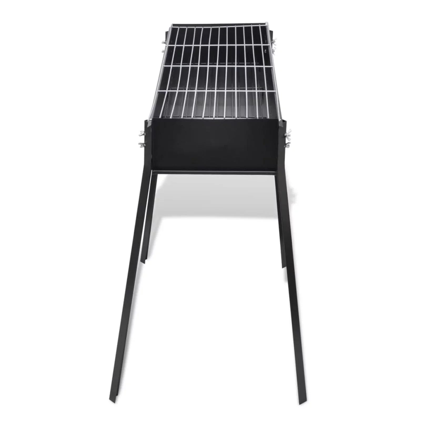 Anself Charcoal  Stand Steel Barbecue Grill Black for Camping Cooking, Grilling, Smoking, Picnic, Hiking, Party, Garden, Patio 29.5 x 18.5 x 30 Inches (L x W x H)