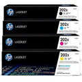 202X High Yield Black 2-Pack and Cyan/Magenta/Yellow Original LaserJet Toner Cartridge Set