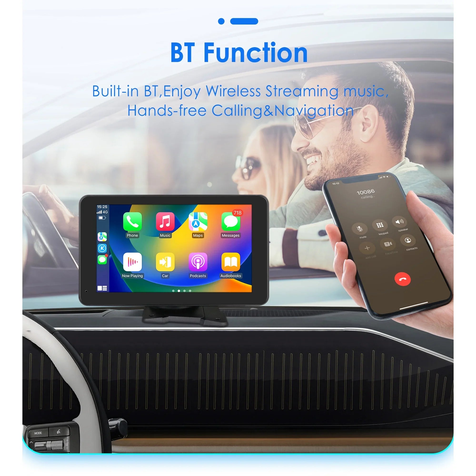 Navigation Apple Carplay   Car Radio Stereo Head Unit 7" Touchscreen 360° Adjustable Portable Mirror Link Android Auto Monitor Player