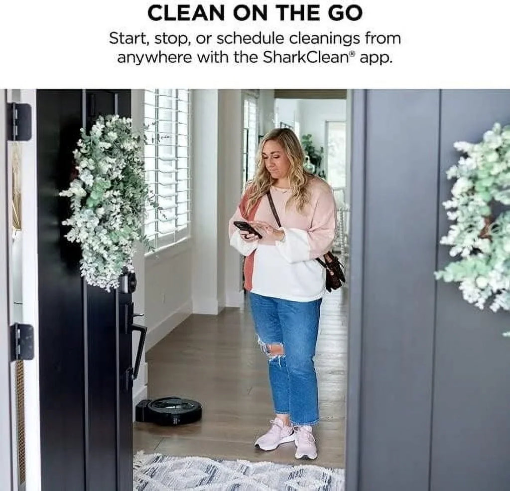 Restored Shark RV990  Robot Vacuum with Row-by-Row Cleaning, Powerful Suction, Perfect for Pet Hair, Wi-Fi, Carpets & Hard Floors (Black)- Renewed