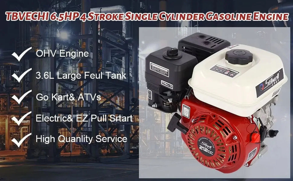 4 Stroke 6.5HP Single Cylinder Gas Engine 160cc Air Cooled For Honda GX160