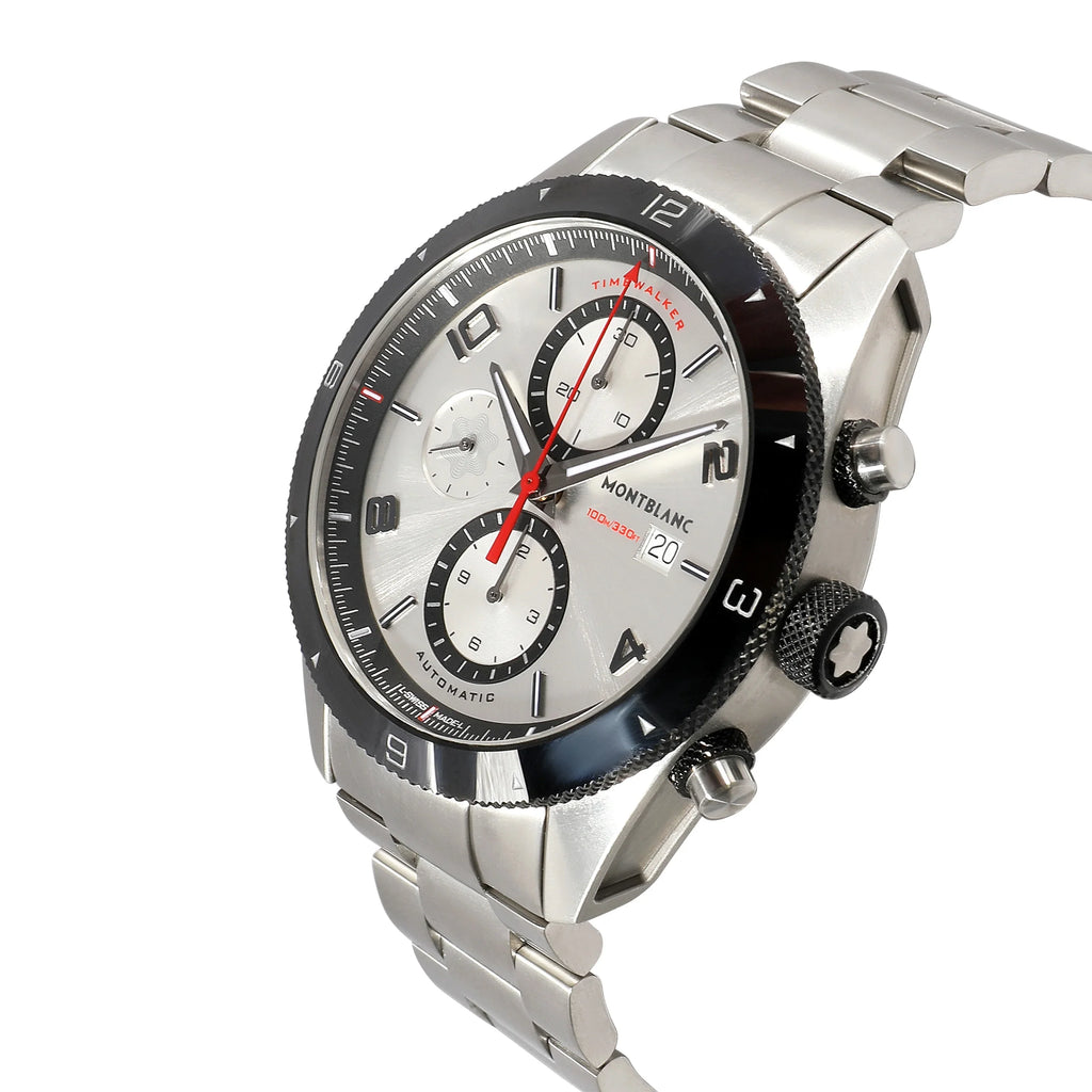 Montblanc Timewalker 116099 Men's Watch in  Stainless Steel Pre-Owned