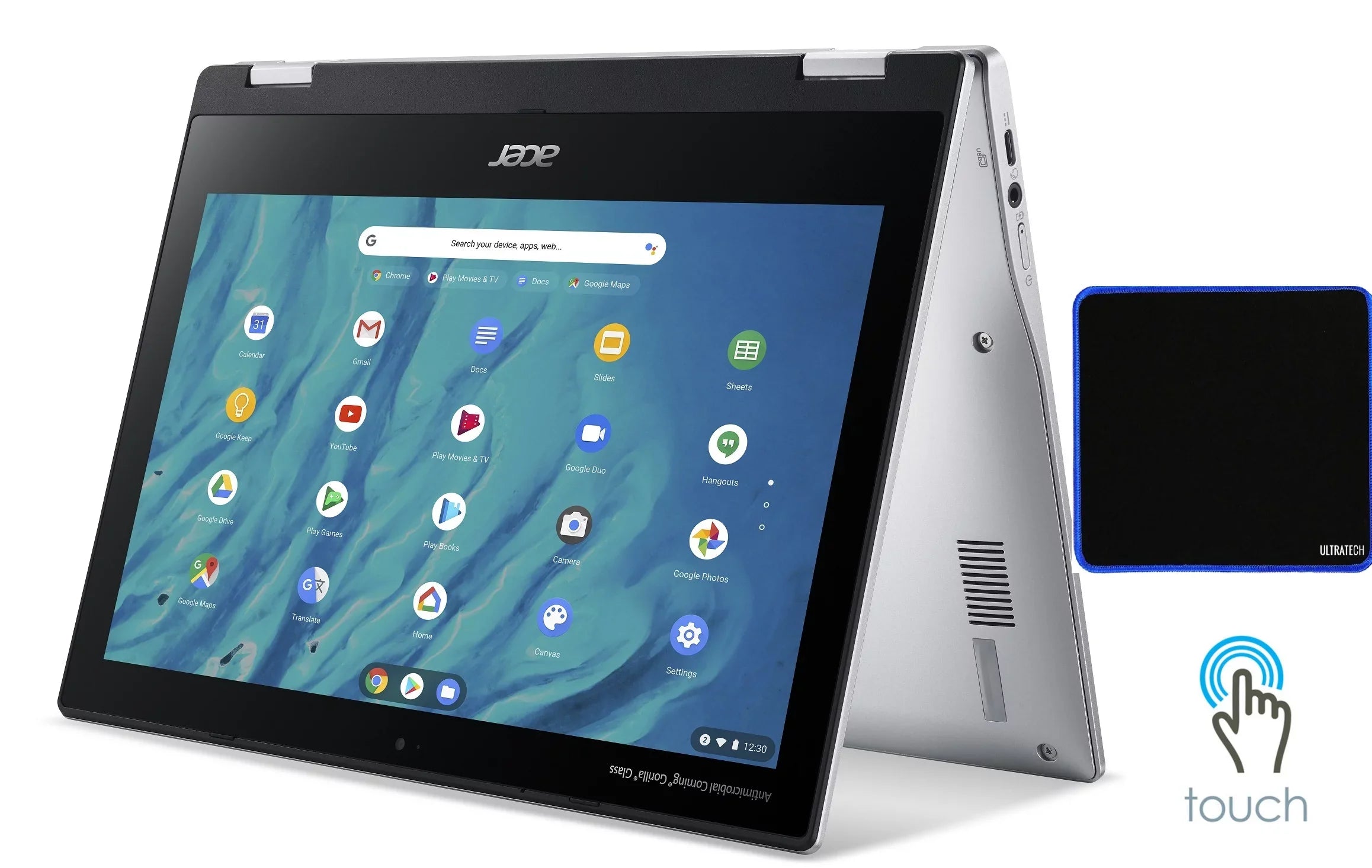 2023 Acer 11.6" Lightweight  Touch-Screen Chromebook MediaTek MT8183C 8-Core Processor, 4GB DDR4 , 32GB , WiFi, Chrome  with UltraTech Mouse Pad Bundled - Nextday Shipping Available.