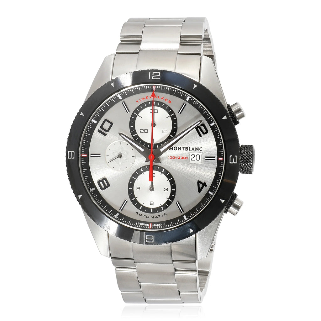 Montblanc Timewalker 116099 Men's Watch in  Stainless Steel Pre-Owned