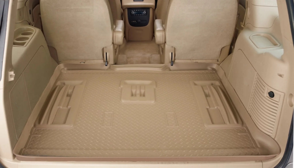 Husky by RealTruck Classic Style Series Cargo Liner Black Compatible with 11-17 Jeep Wrangler 4 Door, 18 Jeep Wrangler  4 Door Compatible with select: 2011,2015-2018 Jeep Wrangler Unlimited