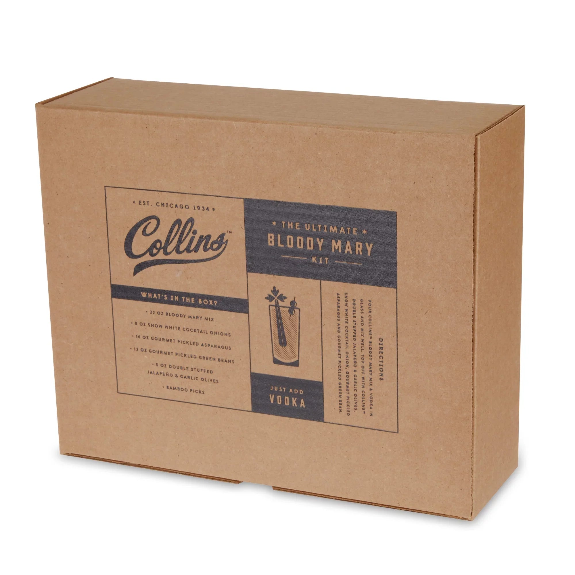 Collins Ultimate Bloody Mary Kit - Set of 7 Bar Accessories for Making Drinks