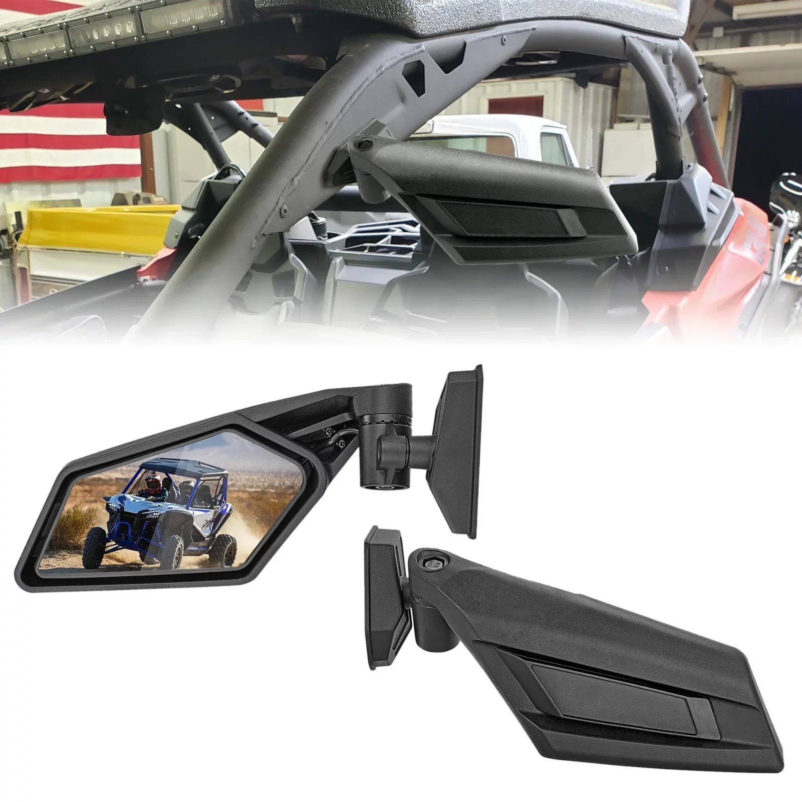 '-  360° Adjustable Racing Side Rear View Mirrors For Can-Am Maverick X3   Turbo 2017-2022 | Upgrade Style