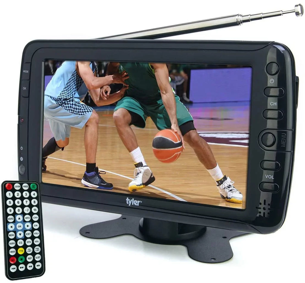 Tyler 7" Portable   Monitor Rechargeable Battery Powered Wireless Capability -, ,  Input, /, Remote Control Built In Stand Small For Car Kids Travel