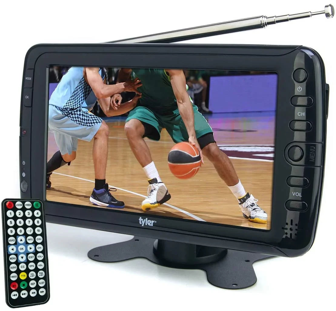 Tyler 7" Portable   Monitor Rechargeable Battery Powered Wireless Capability -, ,  Input, /, Remote Control Built In Stand Small For Car Kids Travel
