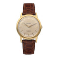 Movado Chronometre 1231 18k Yellow Gold 34mm Leather Automatic Wrist Watch