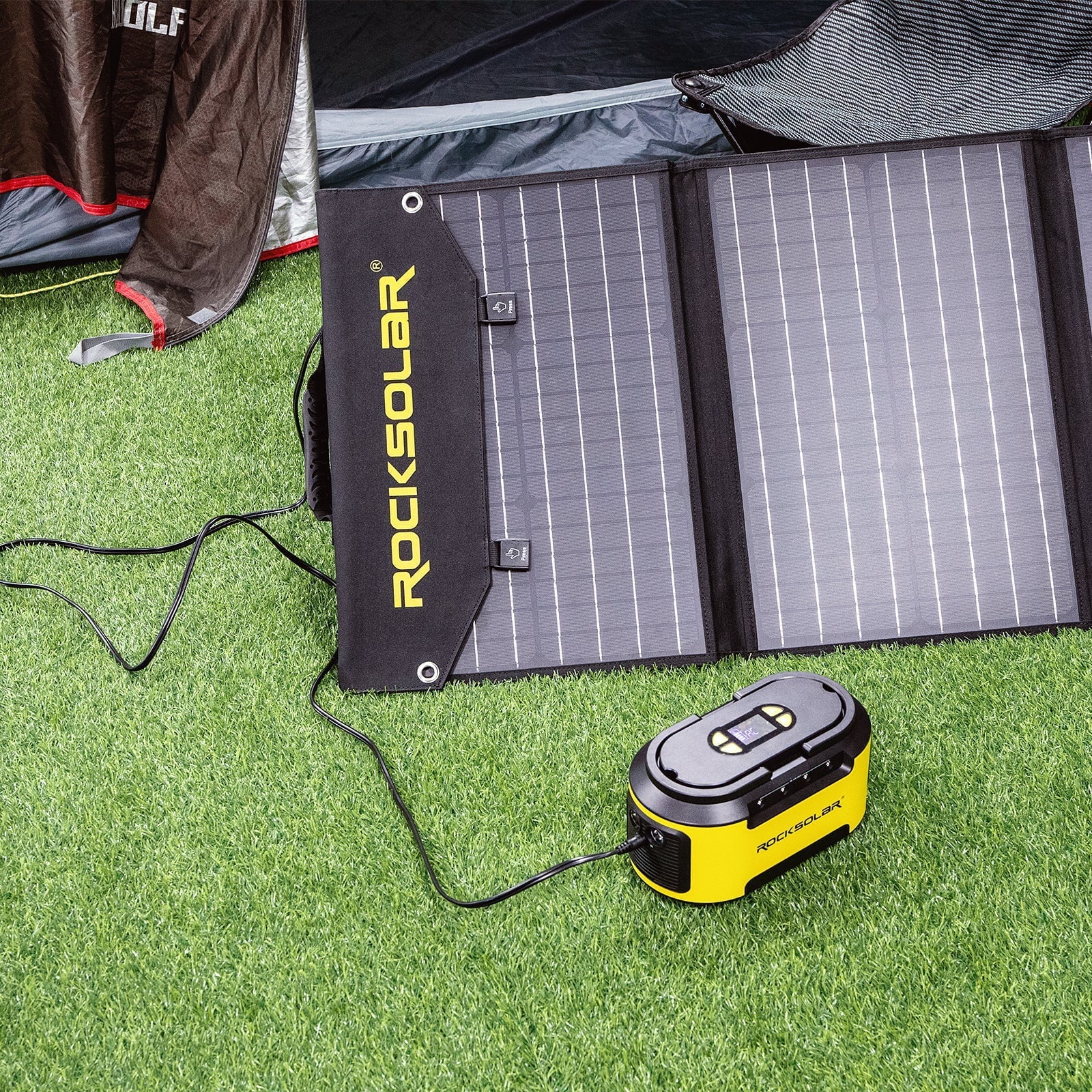 Ready 200W Portable Power Station with a 30W Foldable Solar Panel Solar Generator Kit