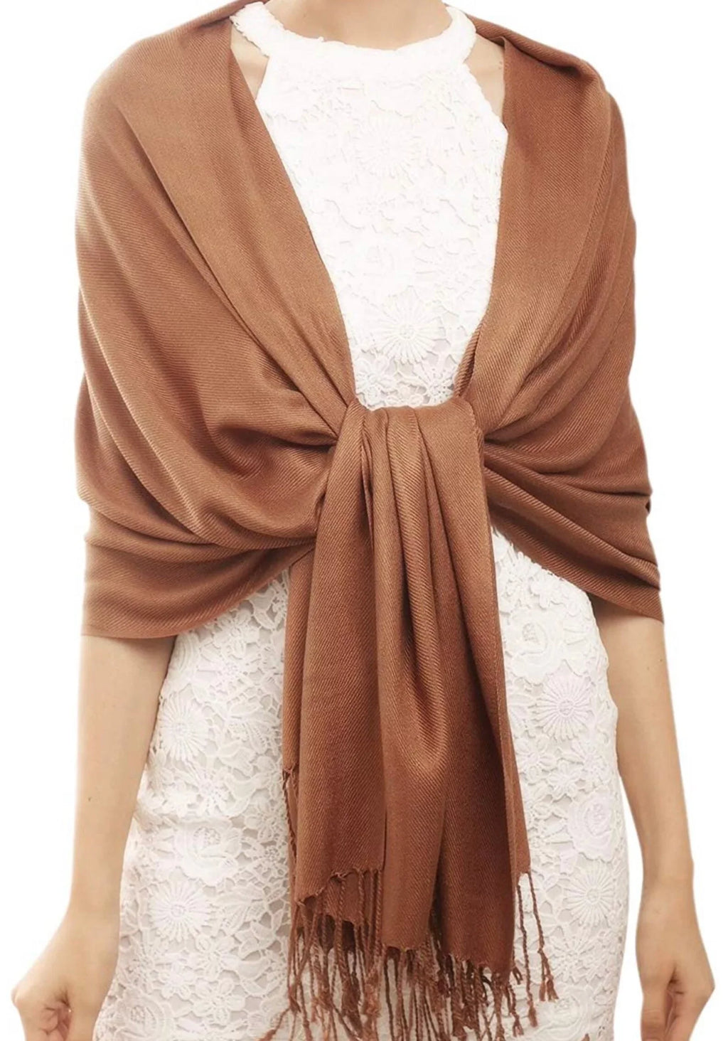 Set of 10 Dark Brown Pashmina Scarf Shawl, Bridesmaid Shawl, Bridal Wrap, Wedding Shawl