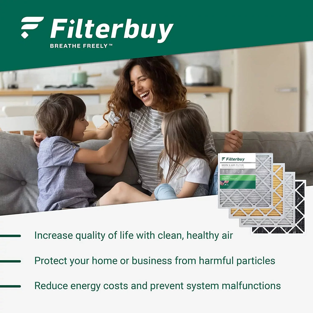 Filterbuy 15x20x1  8 Odor Eliminator Pleated   Furnace Air Filters with Activated Carbon (1-Pack)