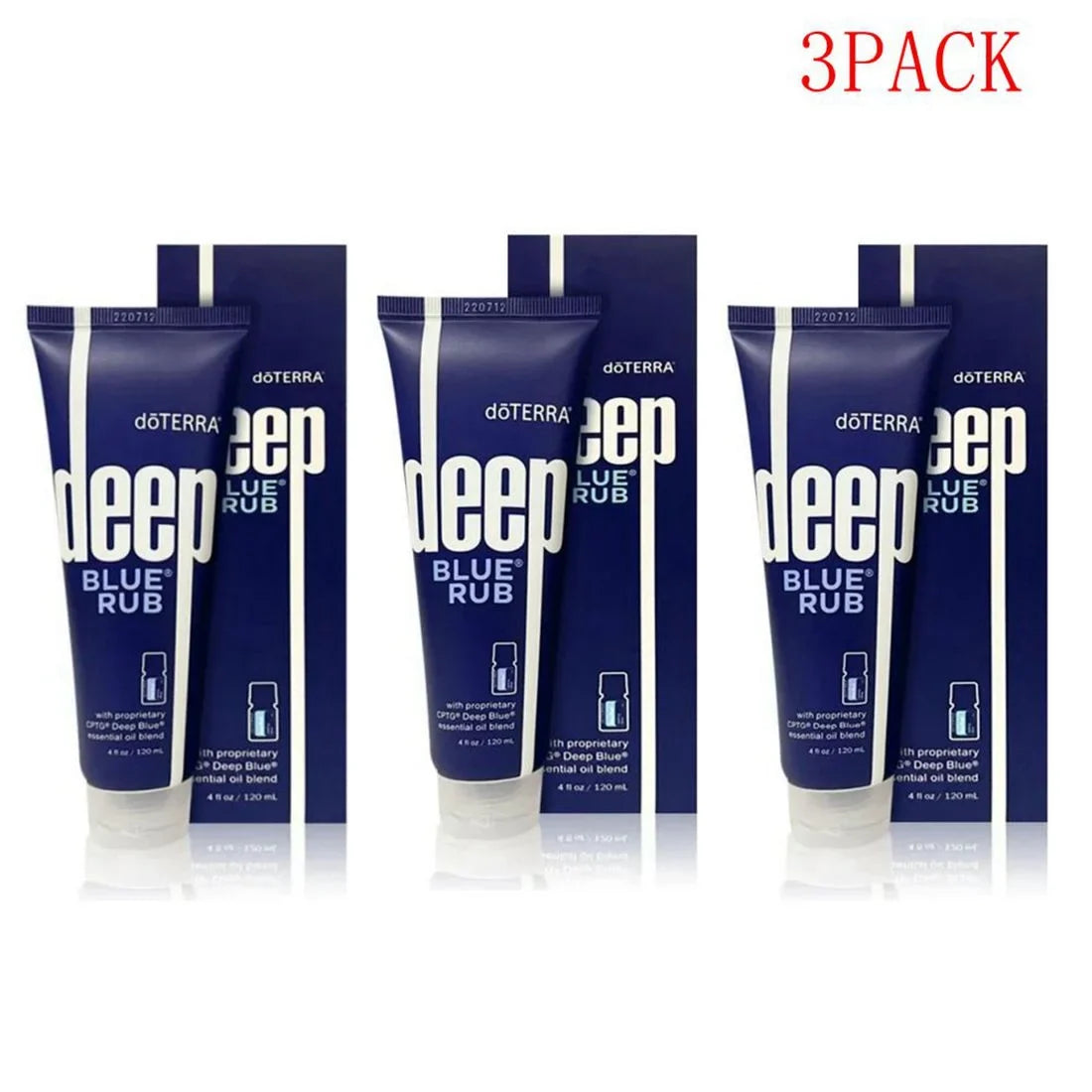 3PACK，Deep Blue Rub Body Cream Doterra_4 floz./120 mL - Brand  ( 01/26)