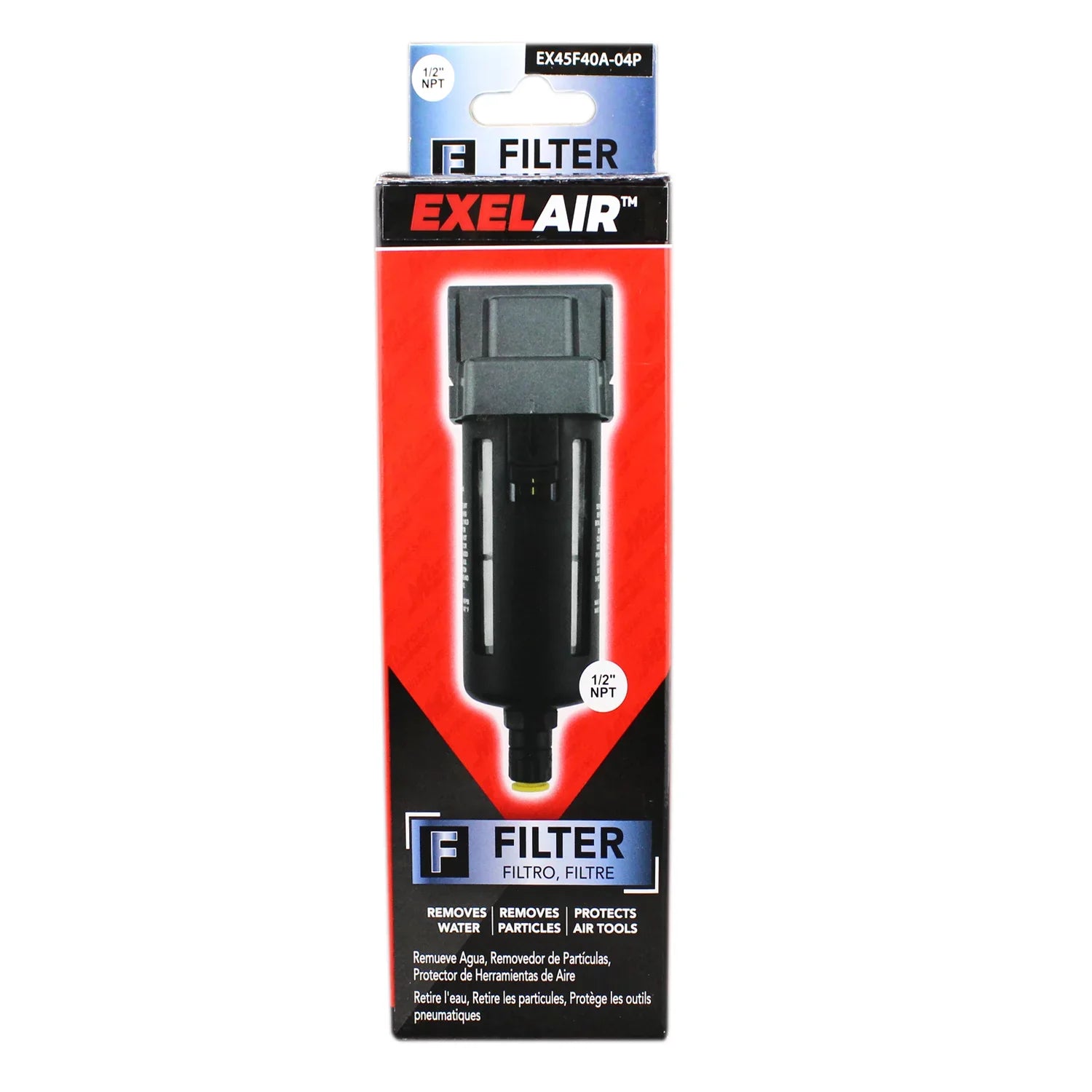 ™ by Milton  Air Filter - 1/2"  - Polycarbonate Bowl, Automatic Float/Overnight (EX45F40A-04P)