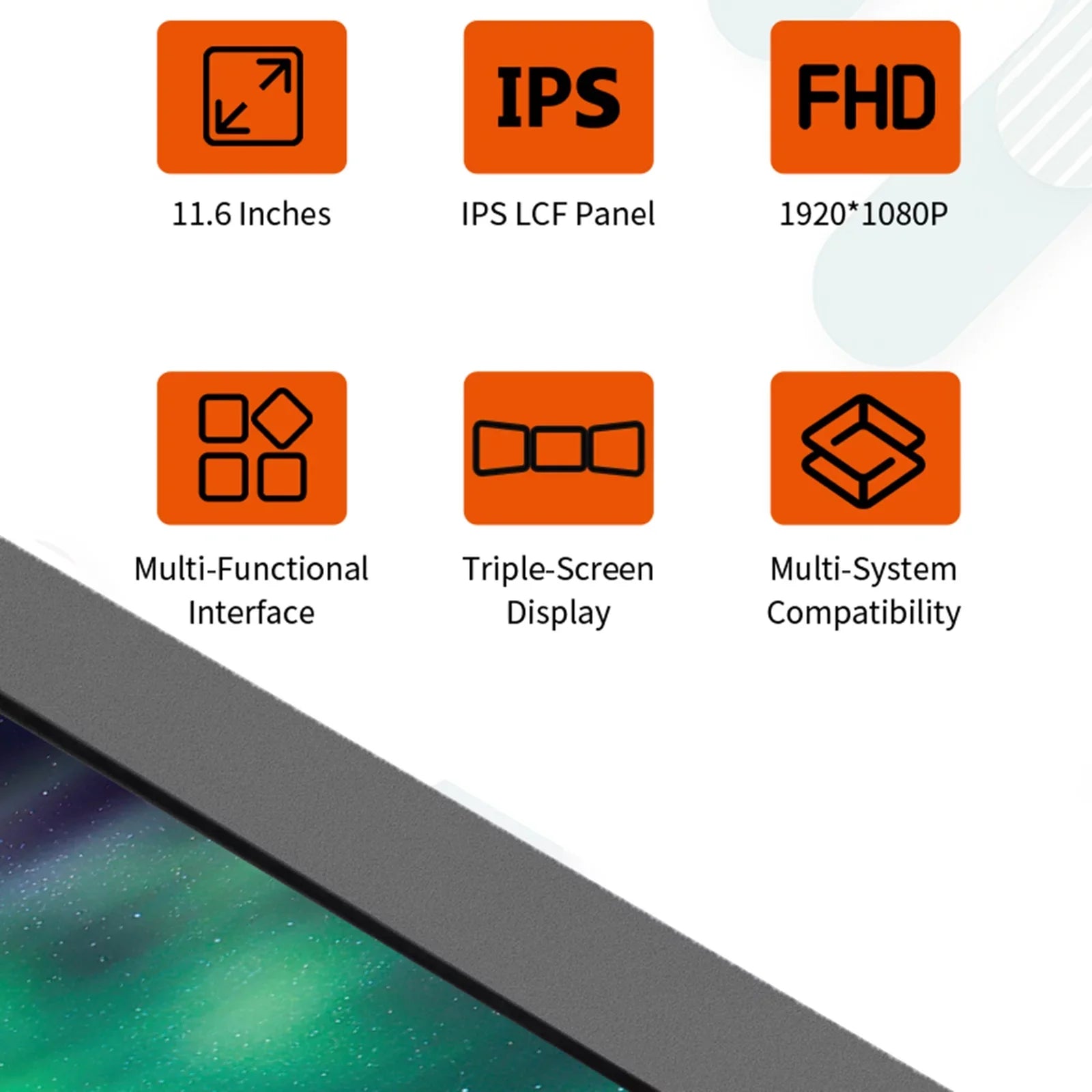 Mate X Dual Screen Monitor 11.6-inch Portable Monitor for Laptop, Full   1080P Display