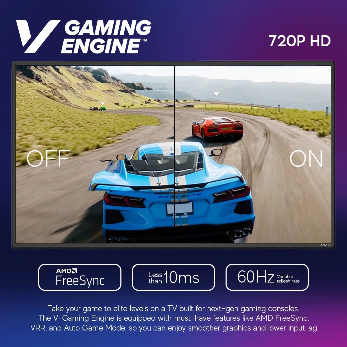 Restored  32 Inch D Series Class  720p Smart    Processor, V-Gaming Engine, with AirPlay and Chromecast Built-in + Free Wall Mount (No Stands) - D32H-J09 (Refurbished)