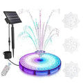 Dcenta Fountain Light with Remote Control Solar Powered Bird Bath Fountains for Garden Pond