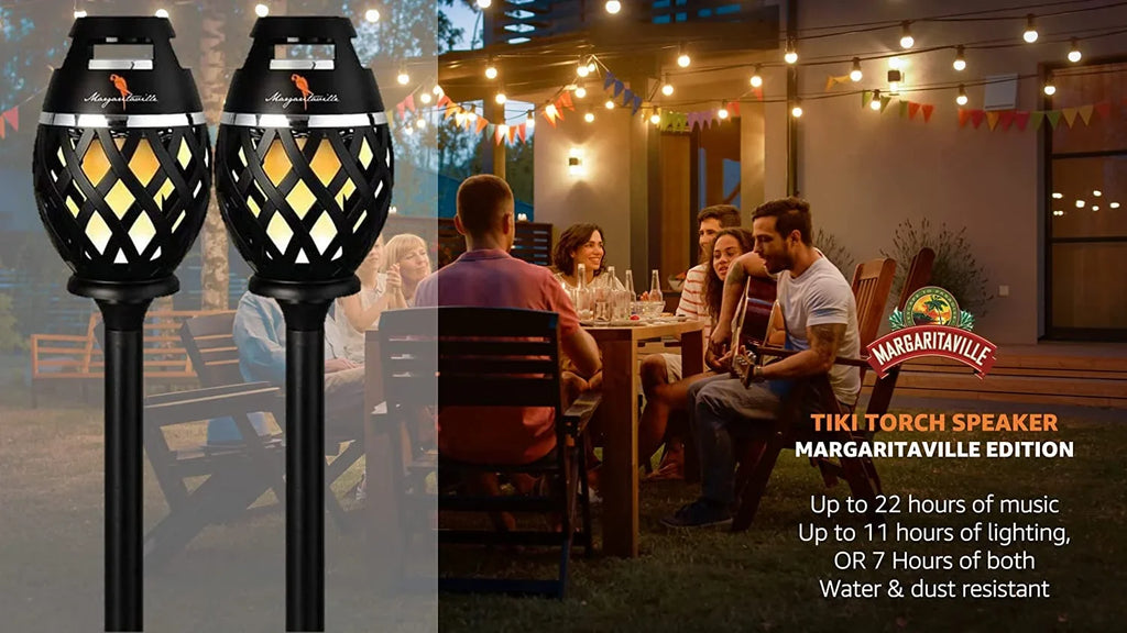 Margaritaville Portable Bluetooth Speaker, Black, MA112--2 Pack