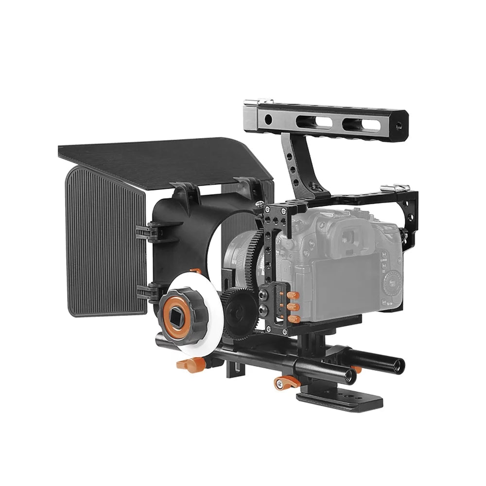 Moobody C500 Aluminum Alloy Camera Camcorder Video Cage Rig Kit Film Making System w/ Matte Box for Panasonic GH4 Replacement for Sony A7S/A7/A7R/A7RII/A7SII/A7IV  Mirrorless Camera