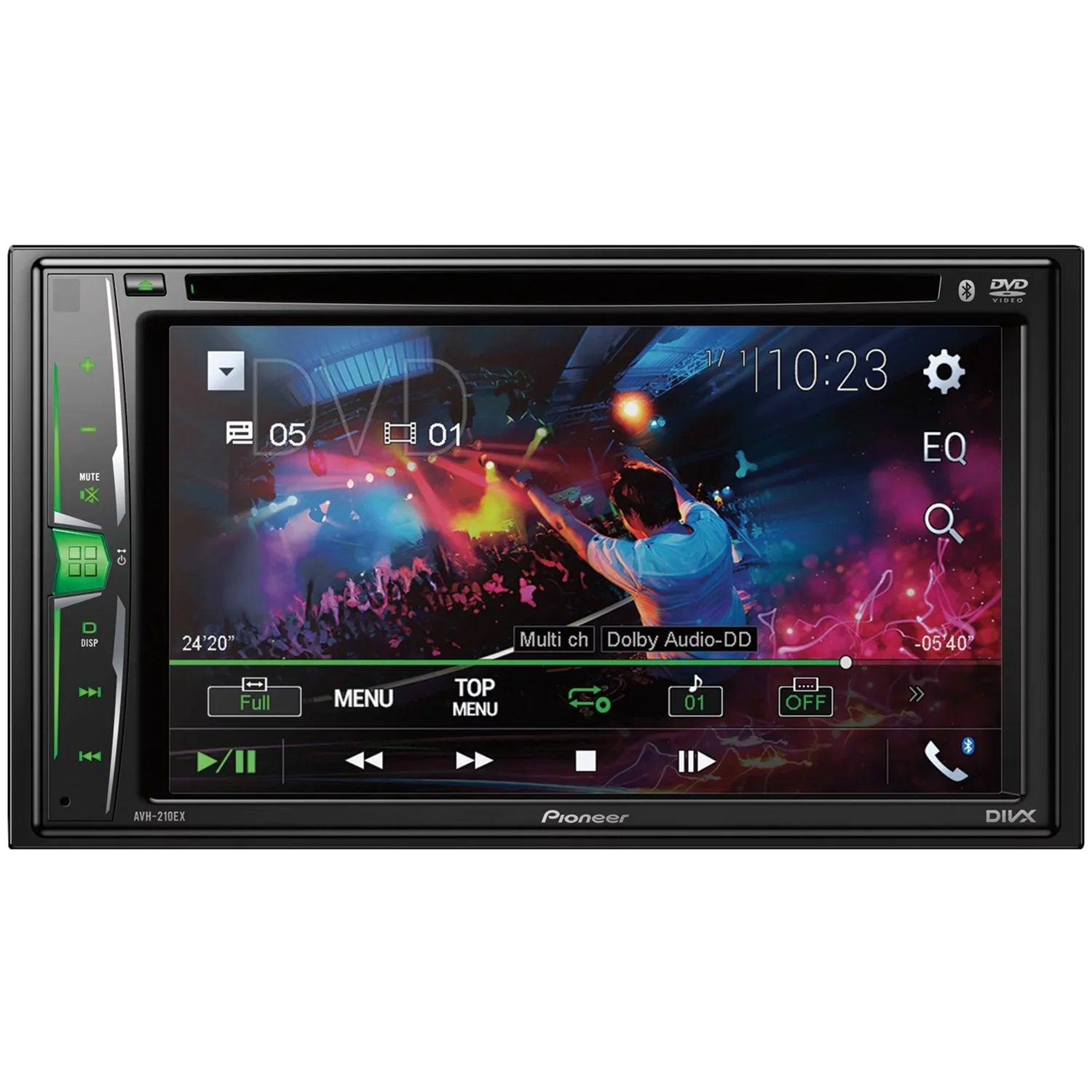 Pioneer -210EX 6.2" Double- In-Dash Car Stereo  Receiver with Bluetooth