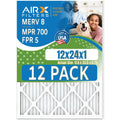 12x24x1 Air Filter  8 Rating, 12 Pack of Furnace Filters Comparable to  700 &  5 - Made in  by     .
