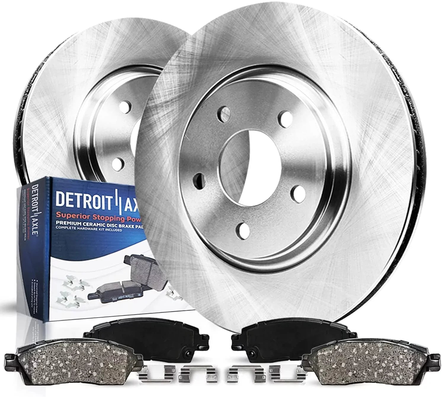 Detroit Axle - Front Brakes Kit for Chevrolet Equinox Impala Malibu Limited Buick Regal LaCrosse  Terrain Saab 9-5 Disc Brake Rotors Ceramic Brakes Pads : 12.64'' Rotor