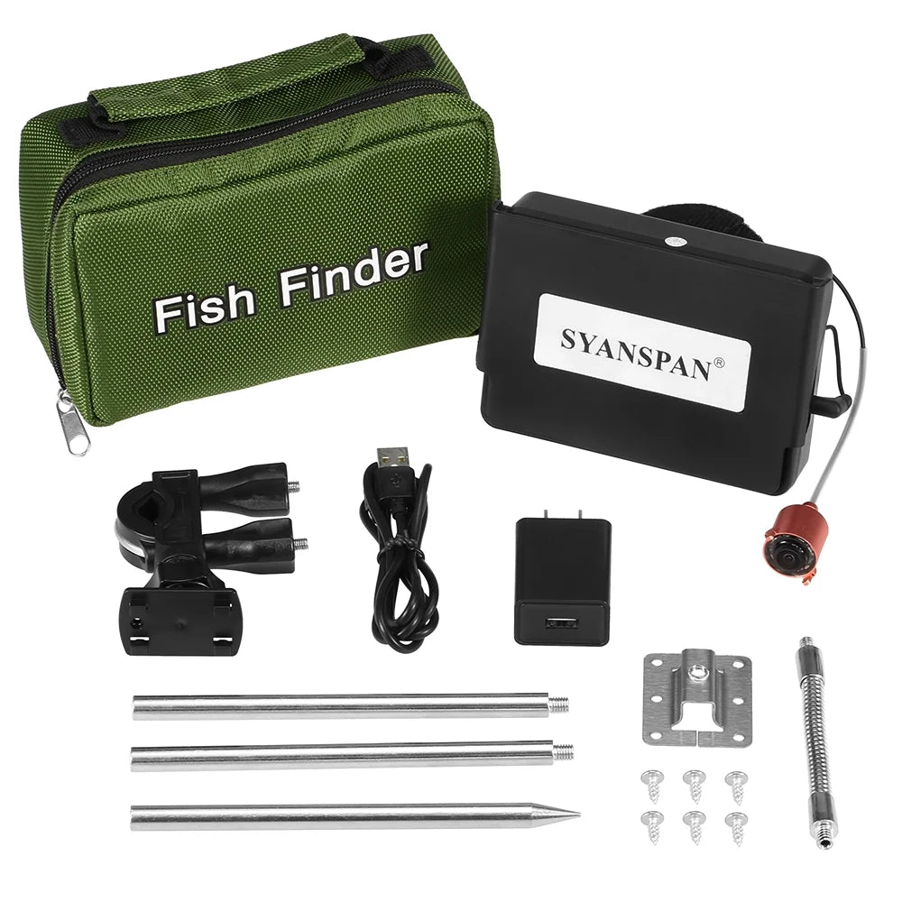 Walmeck 4.3 Inch Portable Underwater Fishing Camera Fish Finder Waterproof Night Vision Ice Boat Fishing Camera 20M Cable with Carry Bag