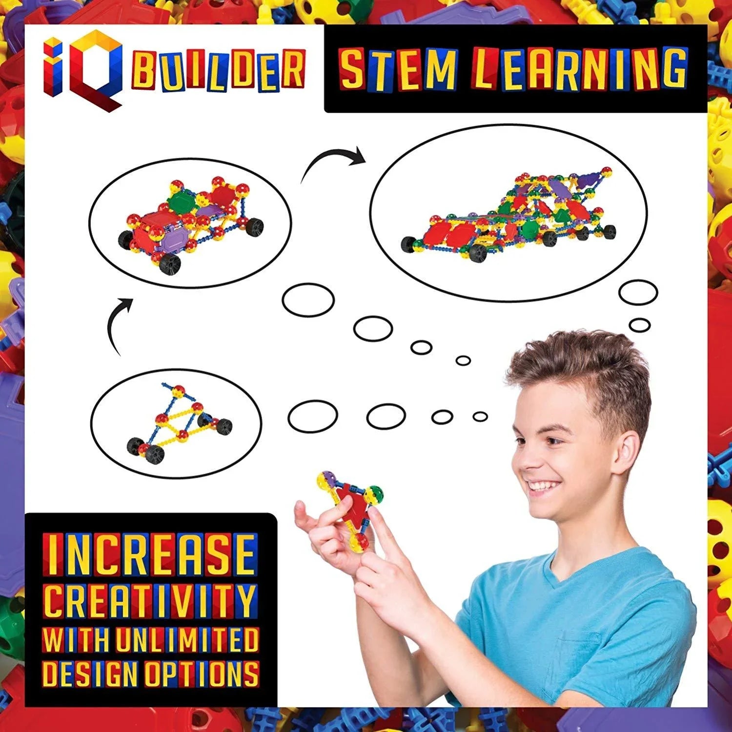 Learning Toys, Creative Construction Engineering, Fun Educational Building Blocks Toy Set for Boys and Girls Ages - 5, 6, 7, 8, 9 and 10 Year Old, Best Toy Gift for Kids