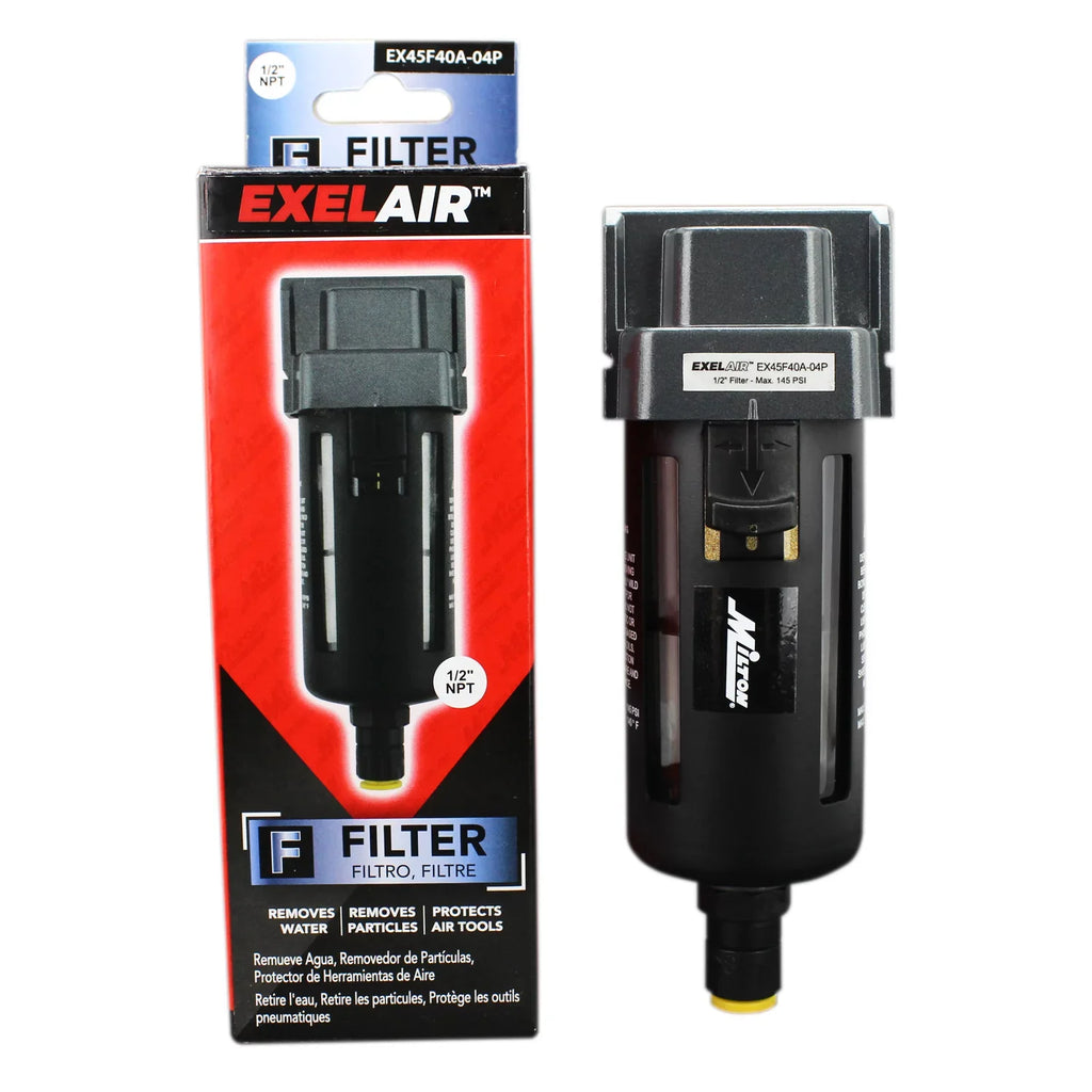 ™ by Milton  Air Filter - 1/2"  - Polycarbonate Bowl, Automatic Float/Overnight (EX45F40A-04P)