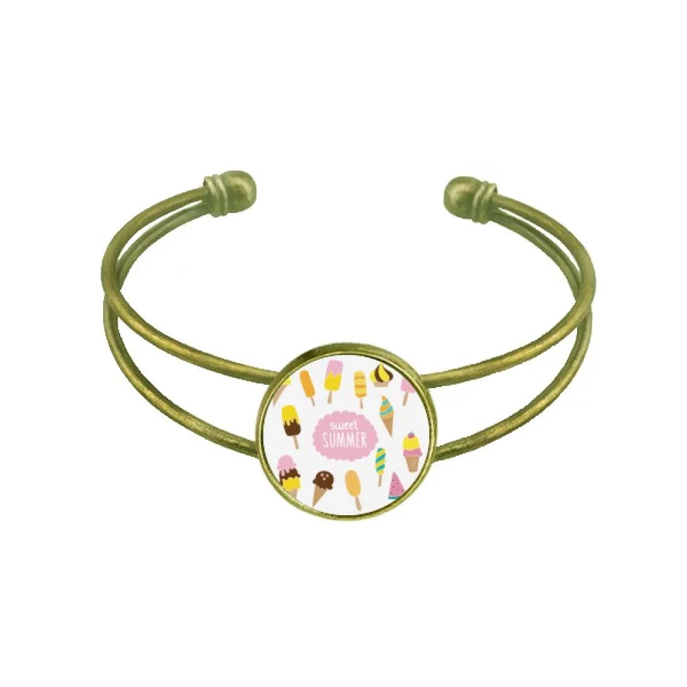 Diverse Sweet Summer Ice Bracelet Bangle Retro Open Cuff Jewelry