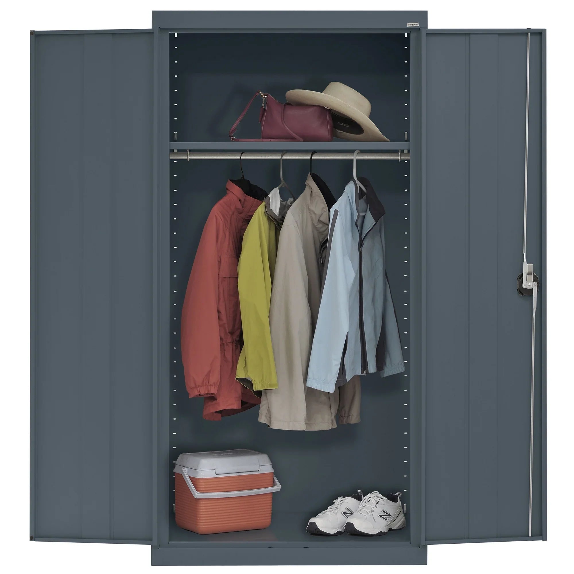 Elite Series Wardrobe Cabinet with Adjustable Shelf, 36"W x 24"D x 72"H, Charcoal