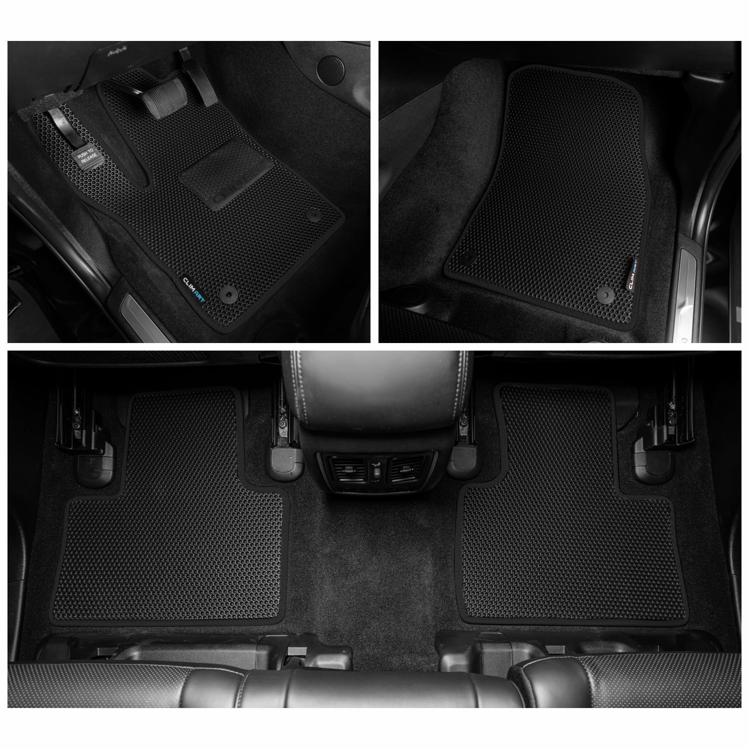 Watertrap Custom Fit Floor Mats Compatible for Jeep Grand Cherokee 2016-2021, 1st & 2nd Row, Car Mats Floor Liner, All-Weather, Car Accessories for Man & Woman, Black/Black - FL011318032
