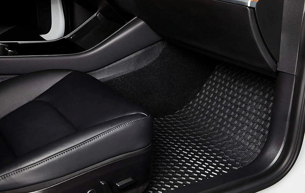Floor Mat Accessories Set (Front Row + 2nd Row) Compatible with Jeep Cherokee - All Weather - Heavy Duty - (Made in ) - 2021