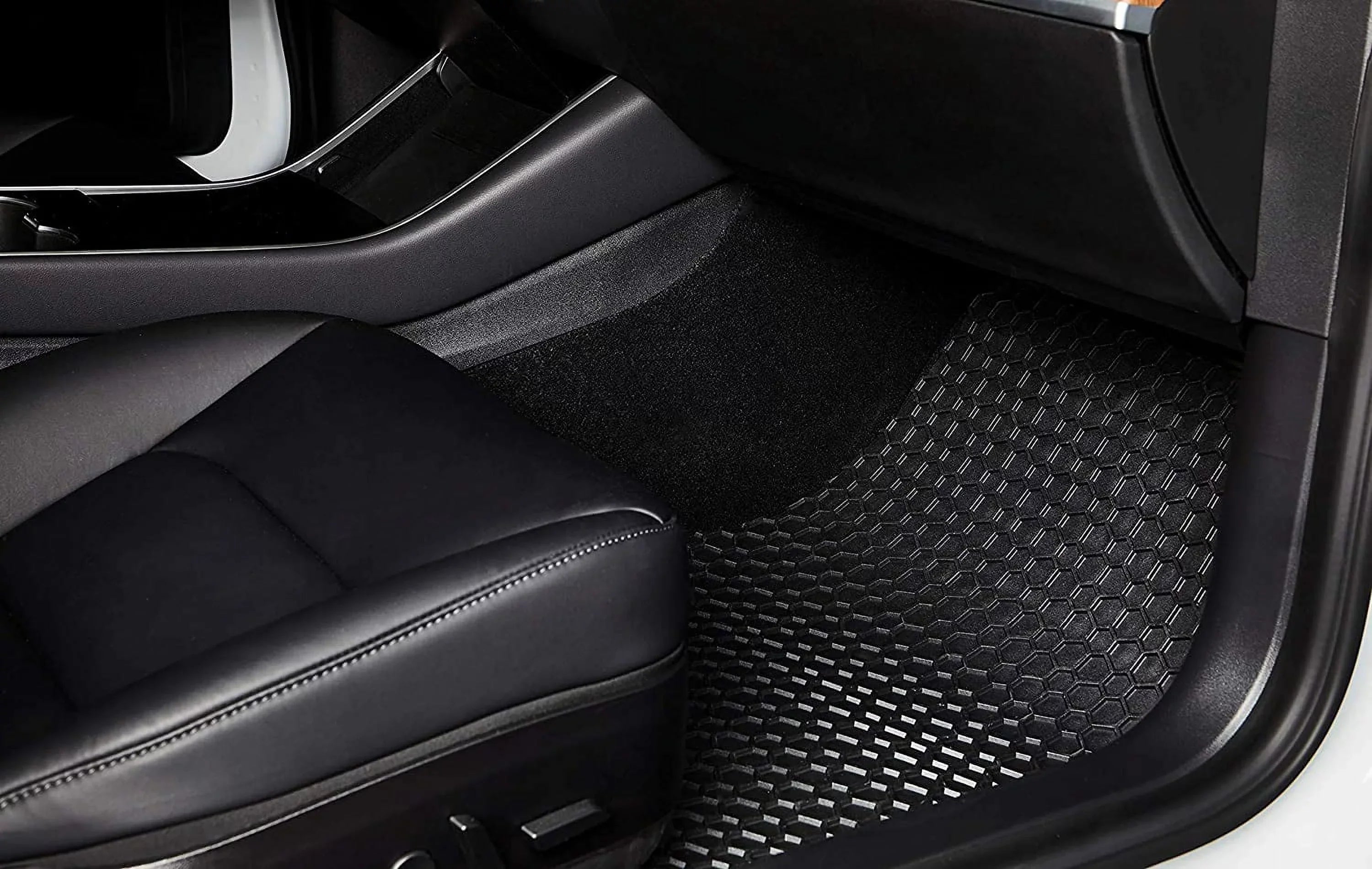 Floor Mat Accessories Set (Front Row + 2nd Row) Compatible with Jeep Cherokee - All Weather - Heavy Duty - (Made in ) - 2021