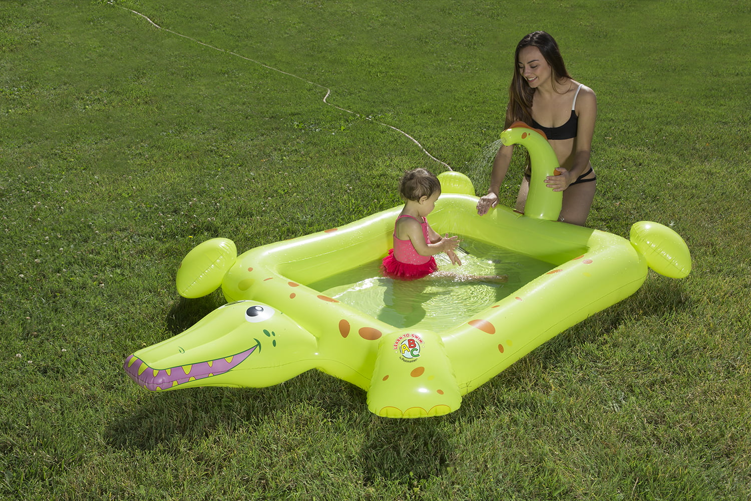 Poolmaster Crocodile Spray Inflatable Kiddie Swimming Pool
