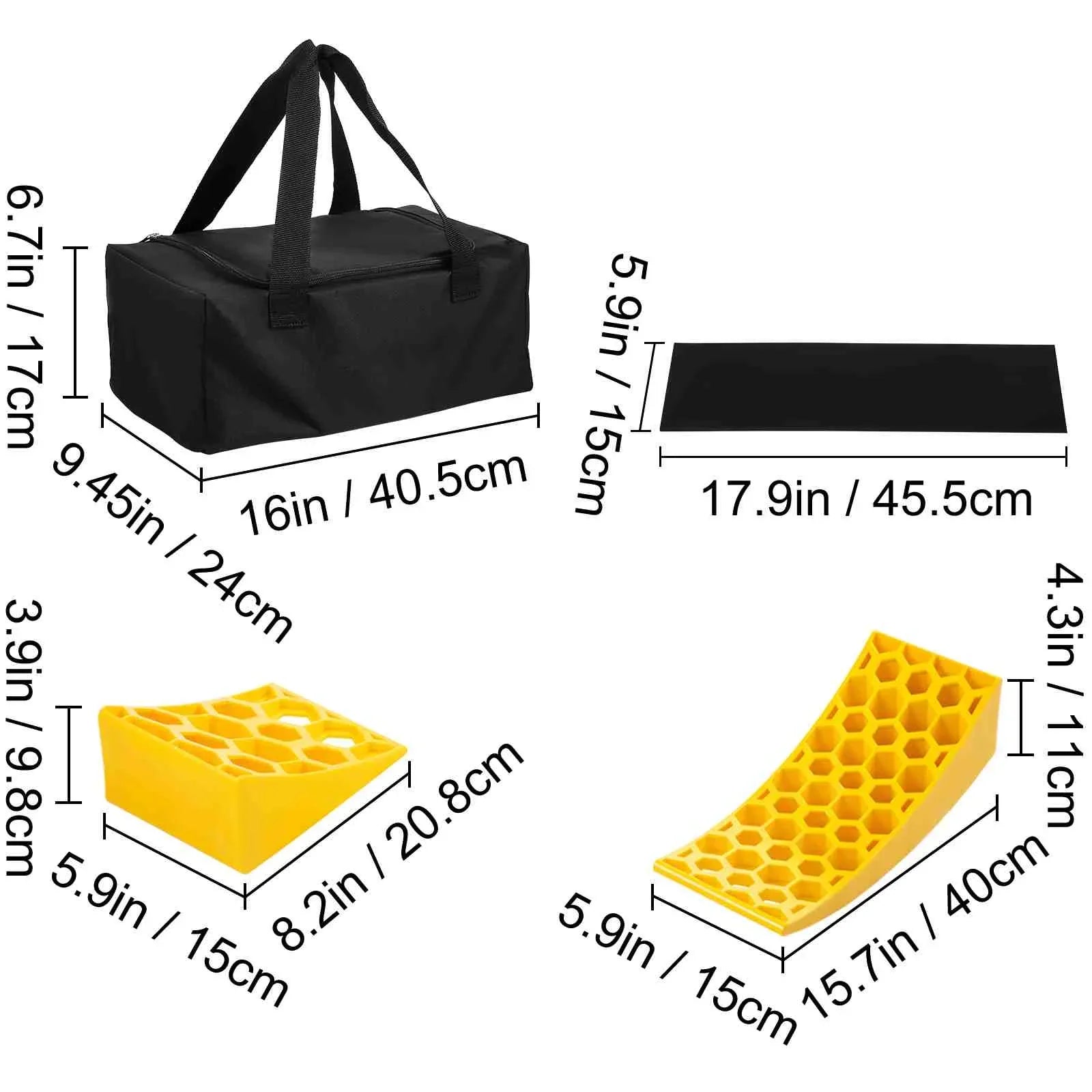 Camper Leveler 2 Pack 35000lbs Curved  Levelers Camper Leveling Honeycomb Blocks Chocks for Trailers Campers Vans Trucks