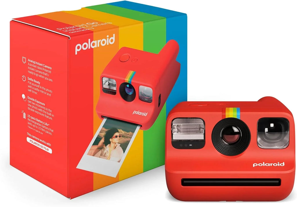 Polaroid Go Generation 2 Instant Film Camera (Red) + Polaroid Color Film, Double Pack + Album