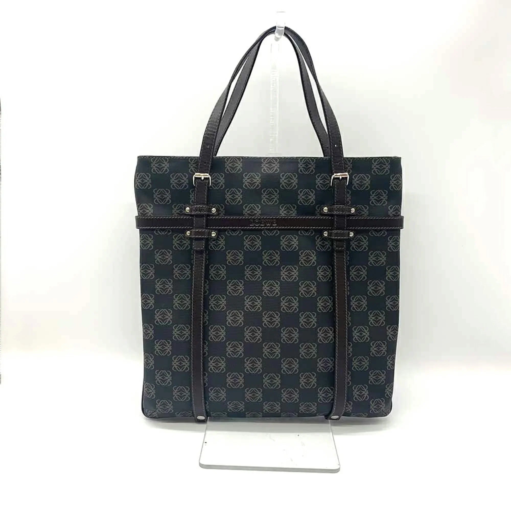 Pre-Owned  Anagram Tote Bag Gray x Brown (Good)