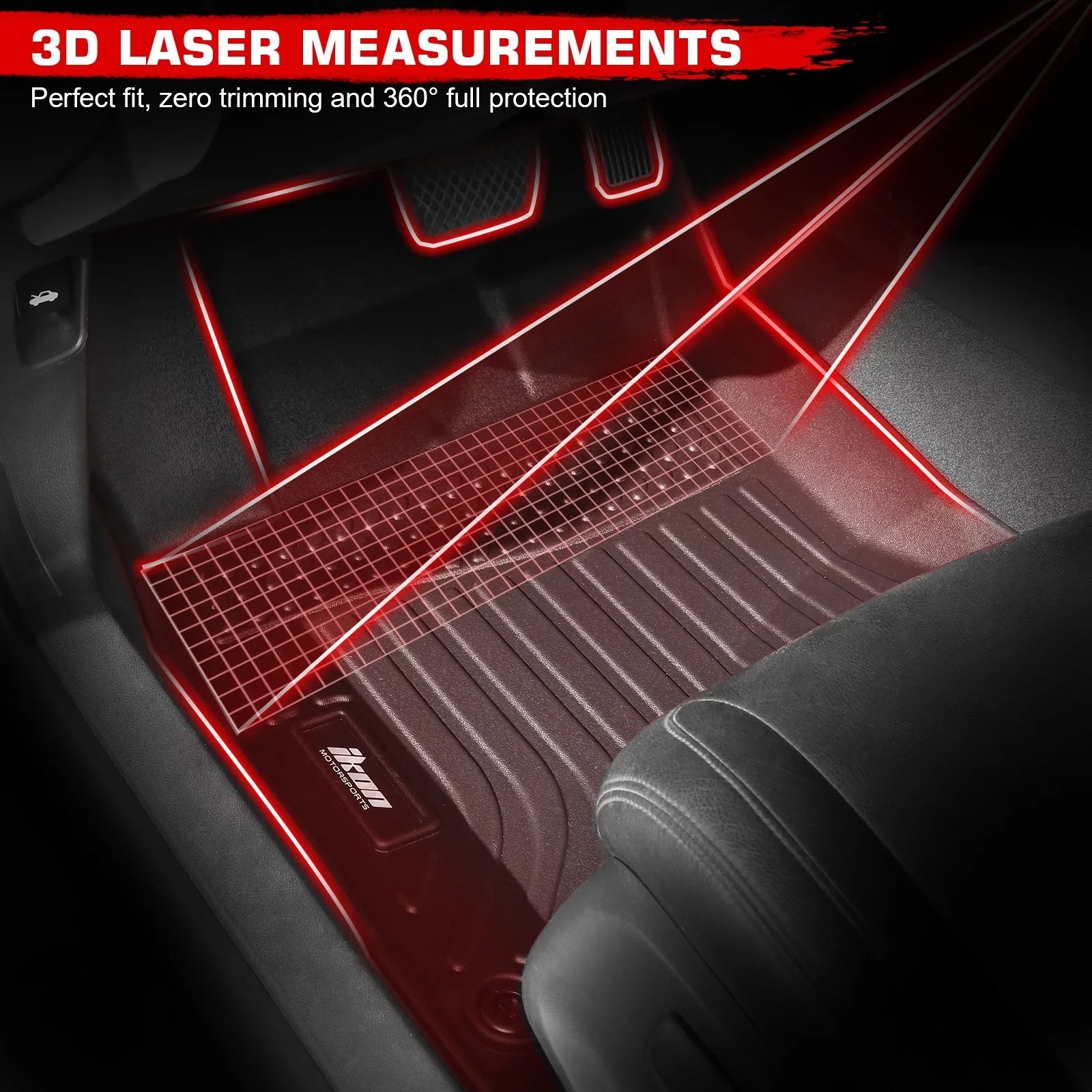 Ikon Motorsports 3D  Floor Mats Compatible With 2008-2020 Dodge Grand Caravan 2008-2016 Chrysler Town & Country Black 3D Molded All Weather Car Carpets 1st 2nd Row Front Rear Protector Liner 4PCS