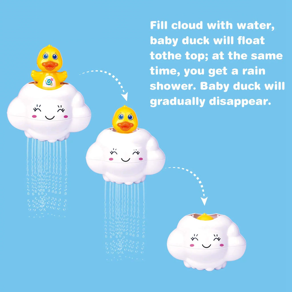 Fun Little Toys 9 Pcs Baby Bath Toys, Duck Spray Water Toy, Bath Squirters, Bath Boat, Fishing Net, Bathtub Toys for Kids, Best Gifts for Kids