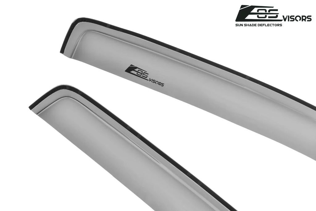 Extreme Online Store Fits  2014-2018 Chevrolet Silverado 1500 Crew Cab Models |  Visors - Style   Side Vents Window Deflectors Rain Guards