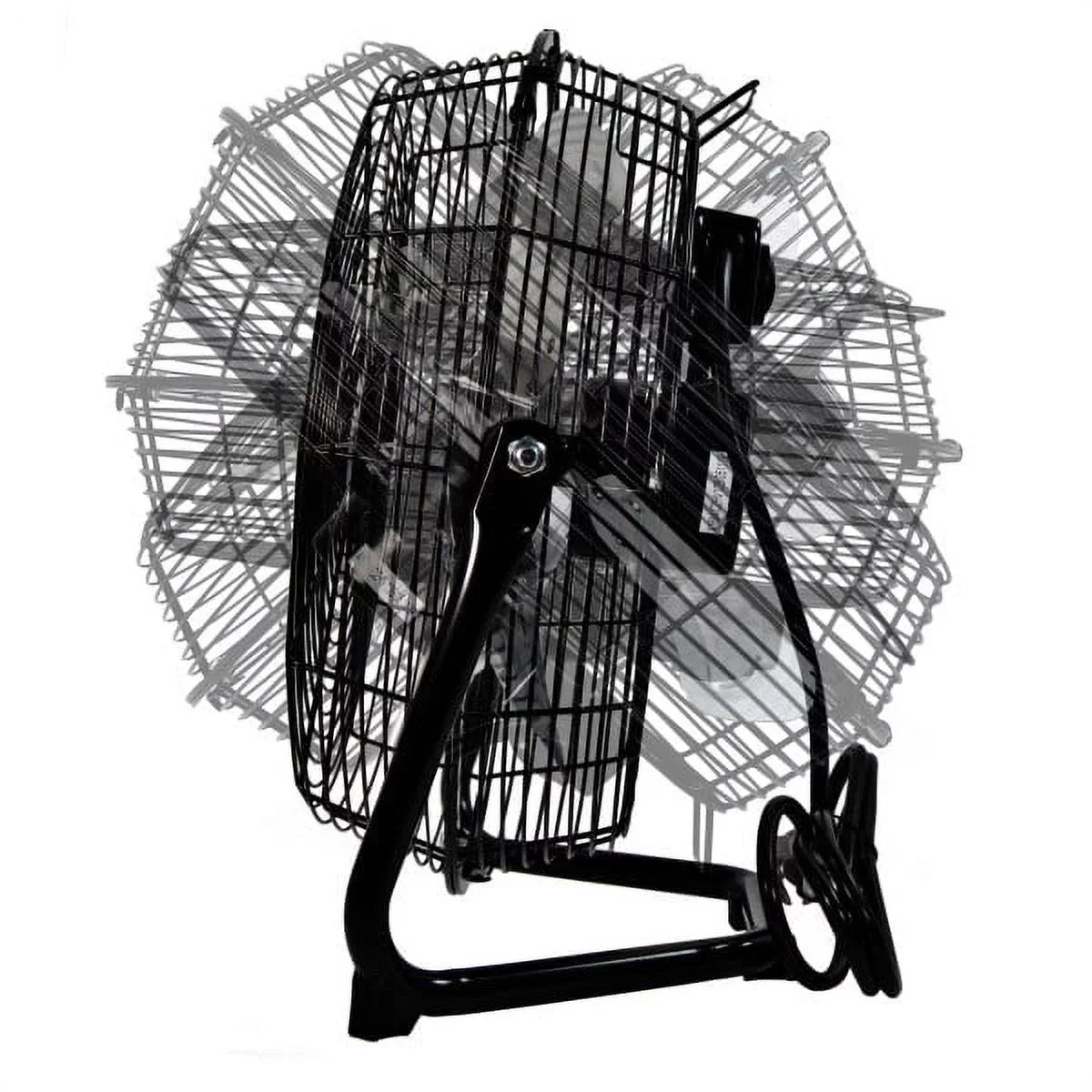 Comfort Zone 12” 3-Speed Cradle/Floor Fan with 180-Degree Adjustable Tilt, All-Metal Construction, Rubber Feet, and Carry Handle, Black