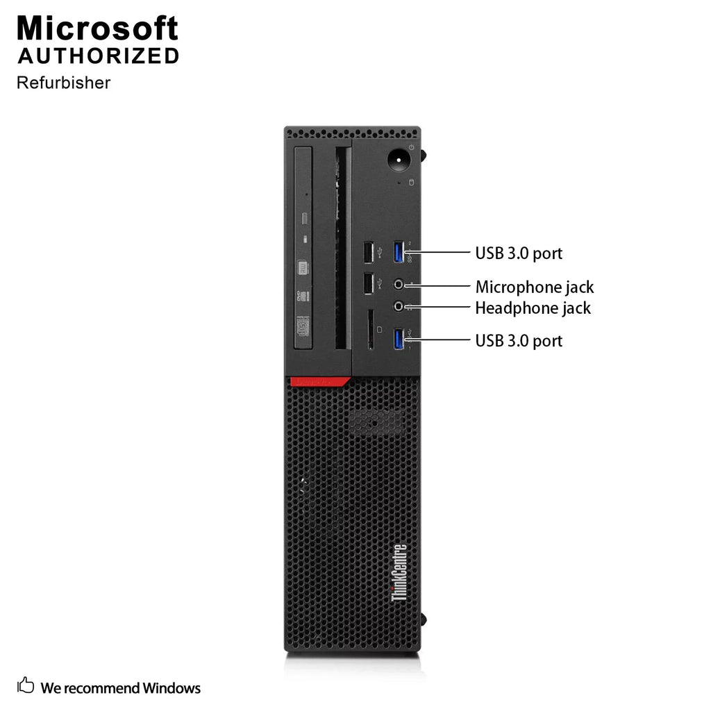 Lenovo ThinkCentre M800  High Performance Desktop Computer, Intel Quad Core i5-6400 up to 3.3GHz, 8G DDR4, 512G , , WiFi, , 4K Support, , , Win10 Pro 64 En/Sp/Fr Used Grade A