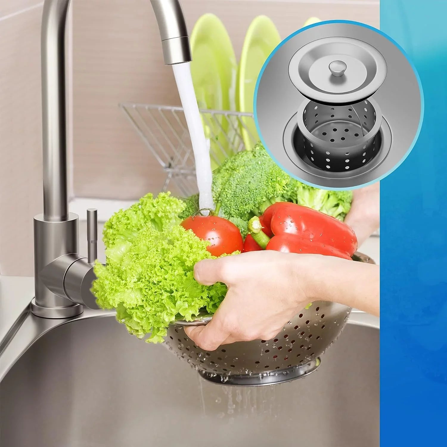 Utility Sink Stainless Steel Free Standing Single Bowl with Cold and Hot Water Pipe - Ideal for Laundry Room, Bathroom, and Farmhouse