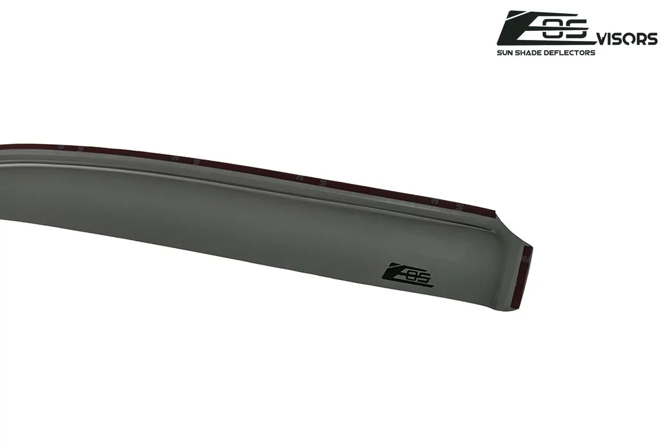 Extreme Online Store for 2009-2014 Ford F-150 Crew Cab |  Visors in-Channel Style Smoke Tinted Side Vents Window Deflectors Rain Guards