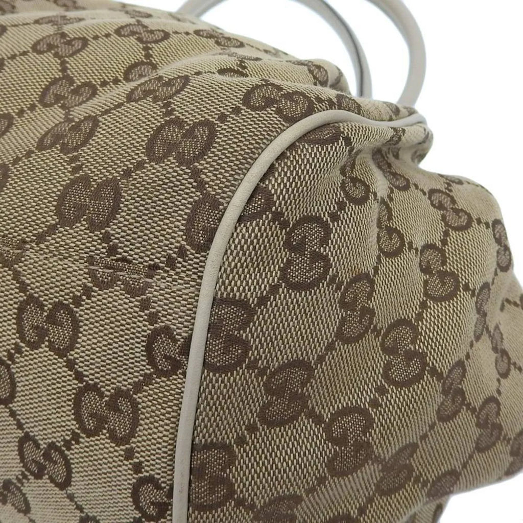 Pre-Owned Gucci  handbag tote bag  canvas leather beige 223974 506631 (Good)