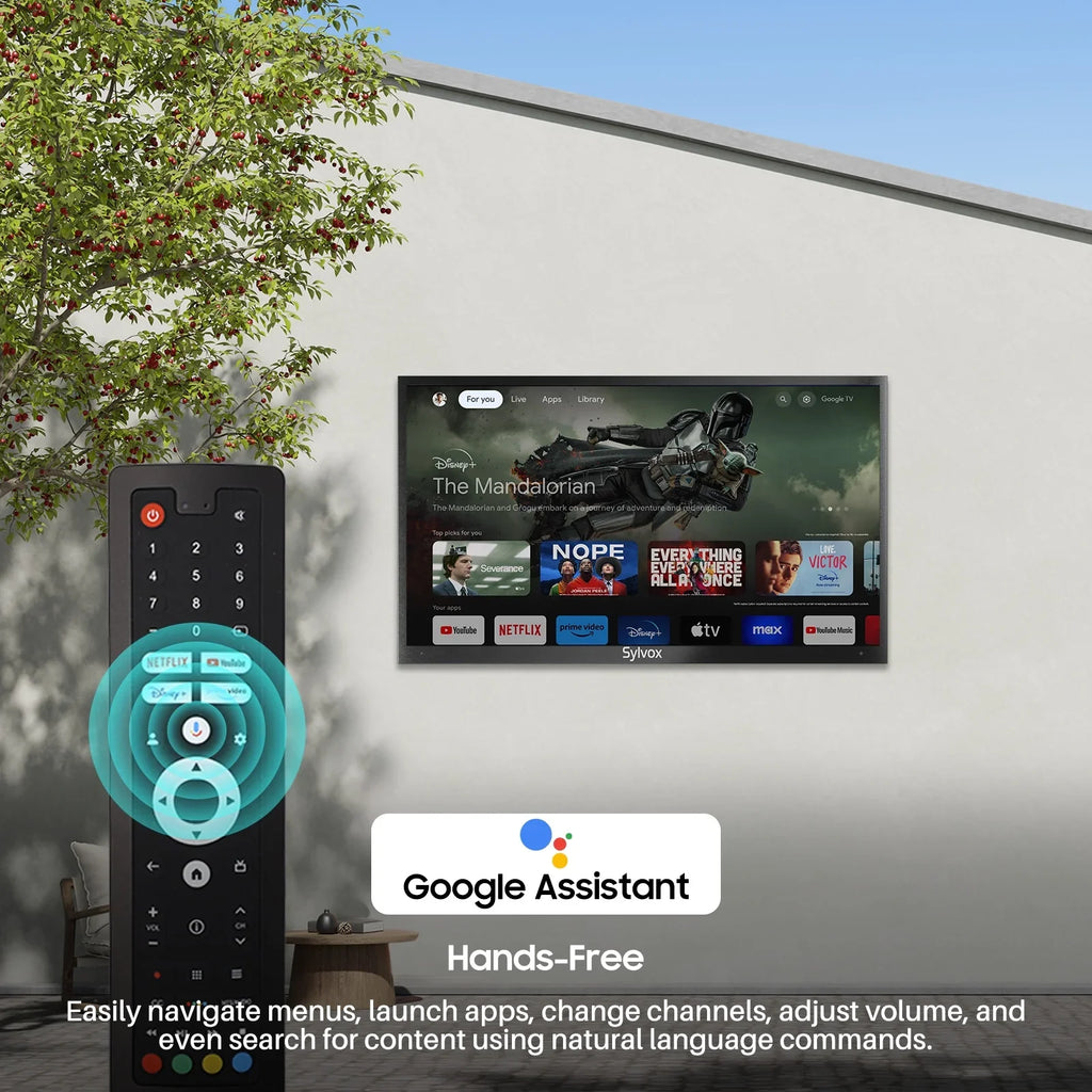 Outdoor , 43''  Smart Google , IP55 Waterproof, Dolby Vision , Voice Remote,1000nits Weatherproof Television, Chromecast Built-in for Deck, Patio or Garden(Deck Pro  2.0)